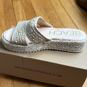 New woven platform sandal